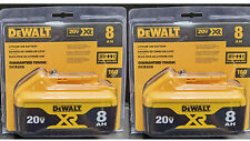 Dewalt Dcb208-2 20v 20 Volt Max Xr Lithium Ion 8.0 Ah Battery 2 Pack New