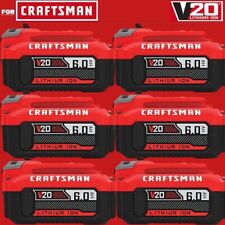 Pack 20 Volt Max 6.0ah For Craftsman V20 Li-ion Battery Cmcb206 Cmcb204 Cmcb202
