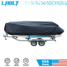 Lablt Trailerable Boat Cover 14-16ft Waterproof Fishing V-hull Tri-hull Runabout