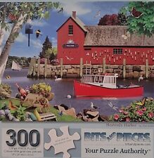 Puzzle Heavenly Harbor 300 Piece Complete Bits And Pieces Boats Bouys Seaside