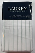 Ralph Lauren Spencer Stripe King Pillowcases Sage- New
