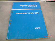 Vintage Volvo Penta Aquamatic Parts Catalog Oem 200a280 2868 4-3-4