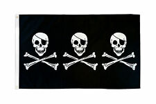 2x3 Jolly Roger Pirate Christopher Chris Condent 3 Skulls Super Poly Flag 100d
