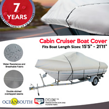 Heavy Duty100solution Dyed Polyester V-hull Cuddy Cabin Boat Cover