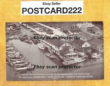 Ct South Norwalk 1948 Vintage Postcard Lyons Pier Restaurant Rex Marine Basin