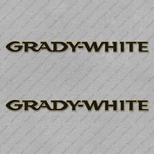 Grady White Boat Logo Blackgold Decals Stickers Set Of 2 38 Long