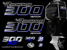 Mercury Racing 300xs Outboard Set Decal Stickers M-300-xs Silver Blue Color