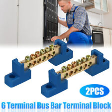 2pcs Power Distribution Terminal Block Screw Battery Bus Bar For Carboatmarine