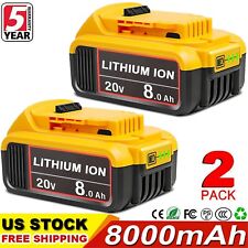 2 Pack For Dewalt 20v 20 Volt Max Xr 8.0ah Lithium Ion Battery Dcb206-2 Dcb205-2