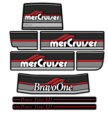 1986-1998 Mercury Mercruiser Bravo One Sticker Decal Set Trim Red