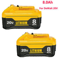2 Pack Battery Replacement For Dewalt 20v 20 Volt 8.0ah Max Dcb200 Dcb204-2