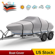 1200d Trailerable Boat Cover Waterproof Heavy Duty Fits 17-19 V-hull Bass Boat