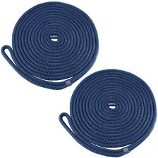2-pack 12 Inch 35 Ft Double Braid Nylon Boat Dock Line Mooring Rope Anchor Line