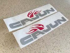 Cajun Vintage Fishing Boat Decals 12 Pair Vinyl Silver And Red Free Shipping