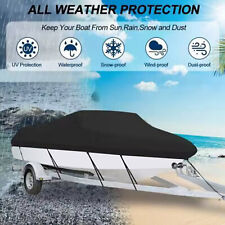 11-22ft Waterproof 600d420d Boat Cover Uv Resistant For V-hull Tri-hull Boat