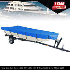 Blue For Jon Boat Cover 12ft 14ft 16ft 18ft L Beam Width Up To 75inch 210d Usa
