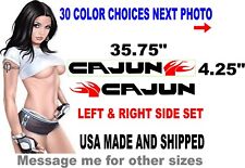 Cajun Boat Hull Decals Sticker Bass Skipper Fishing Ski Crawfish Marine Vinyl
