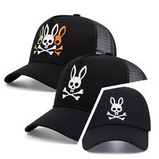 New Psycho Bunny Skull Rabbit Embroidery Men Women Trucker Hat Baseball Sun Caps
