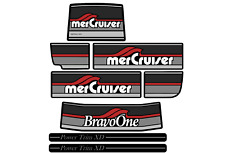 1986-1998 Mercury Mercruiser Bravo One Sticker Decal Set Trim Gray