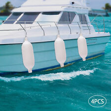 4 Pcs 6.5 X 24 Boat Fenders White Pvc Material Dock Bumper Shield Protect New