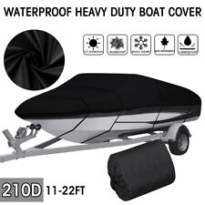 Waterproof Heavy Duty Boat Cover Fit V-hull Tri-hull Runabout Boat 11 Ft-22 Ft