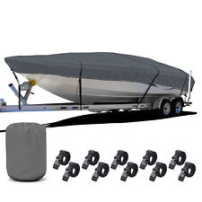 Waterproof Boat Cover V-hull Fishing Boat 14 15 16 Ft Gray Storage Covers