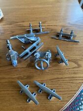 Vintage Collection Of 9 Chrome Boat Cleats Torpedo Loops