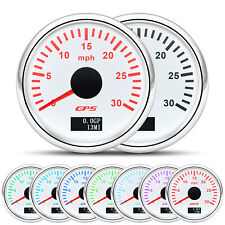 52mm Boat Gps Speedometer 0-30mph Odometer Gauge 7 Colors Led For Car Motorcycle