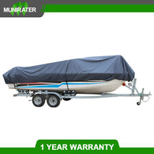 210d Waterproof Heavy Duty Trailerable Boat Cover Fishing V-hull 11-22ft