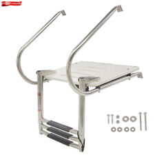 With Telescoping 3-step Stainless Steel Ship Ladder With Platform Marine
