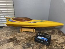 Rc Speed Boat Off Shore Flyer Vintage Fiberglass Remote Controller Parts As Is