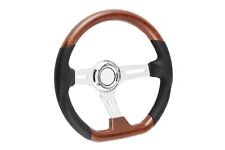 Marine Boat Abs Wood Grip Steering Wheel W 34 Tapered Key Adapter 3 Spoke