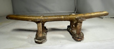 Vtg Cast Solid Brass Bronze Cleat 8-inch Length 4-hole W Screwswashersnuts