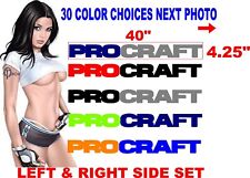 Procraft Boat Decals Decal Sticker 30 Color Choices Message For Other Options