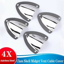 4x Wire Cable Vent Cover Stainless Steel Clamshell Vent Clam Shell Vent For Boat