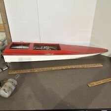 Vintage 42 Fiberglass Gas Nitro Rc Boat Untested Parts Or Restore Austria