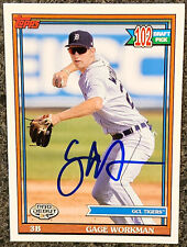 Gage Workman Signed Ip 2021 Topps Pro Debut Card Pd-179 Detroit Tigers