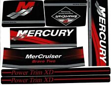 Mercruiser Stern Out Drive Maintenance Decals Sticker For Bravo Two 2 Red