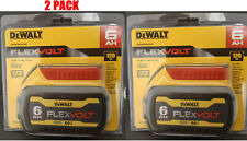2 New N Pack Dcb606 Genuine Dewalt 60v 20v 6.0 Ah Batteries Dcb606-2 Flexvolt
