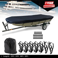 Boat Cover Black Fits For Jon Boat 12ft-18ft L Beam Width Up To 75inch 210d