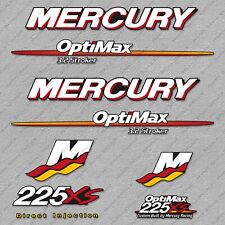 Mercury Racing 225xs Optimax 3.2 Stroker 2006-2012 Outboard Engine Decals Set