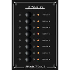 Paneltronics 9972208b Standard Panel - Dc 8 Position Circuit Breaker Wleds