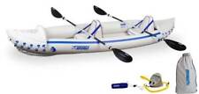 Sea Eagle 370 Professional 3 Person Inflatable Sport Kayak Canoe W Paddles