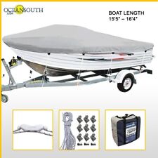 Oceansouth Boat Cover For V-hull Heavy Duty Runabout Boat Length 155 164