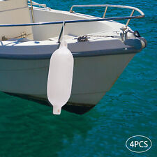 4 Pcs Boat Fenders White Pvc Material Dock Bumper Shield Protect 6.5 X 24 New