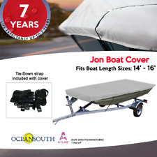 Heavy Duty 100 Solution Dyed Polyester Jon Boat Cover Length 14-16