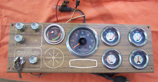 Vintage Boat Gauge Panel With Teleflex Gauges  Ignition Wkey Trim Gauge