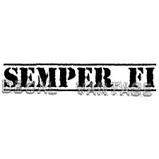 Semper Fi Vinyl Sticker Decal Military Marines Fidelis - Choose Size Color