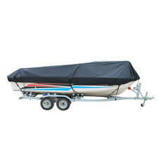 Lablt Trailerable Boat Cover Fishing V-hull Tri-hull Runabout 14-16ft Black