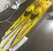 Used New Bright Rc Fountain Yellow Speed Boat 23 W Remote Untested Parts Only